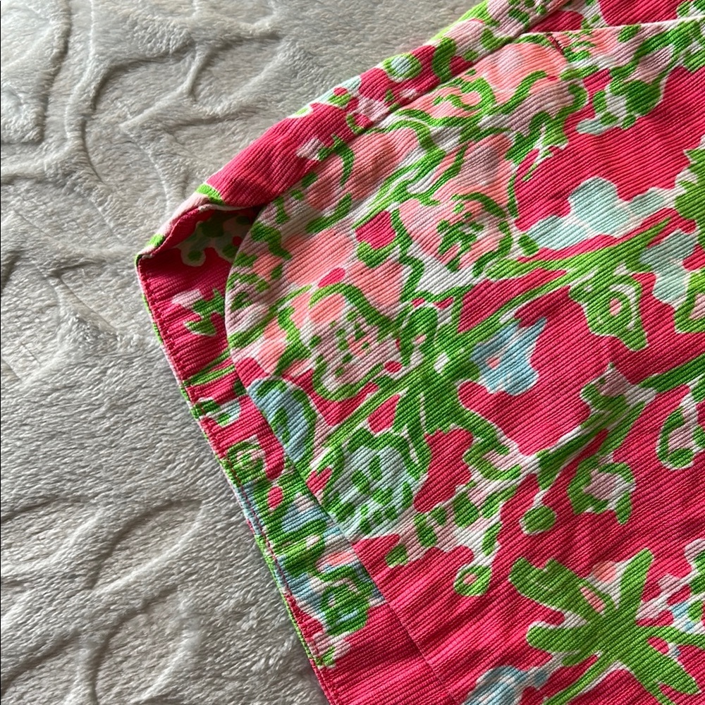 Lilly Pulitzer Pink and Green Floral Athletic Shorts - Picture 9 of 10